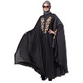Designer Irani Kaftan with embroidery work- Dark Grey
